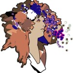 "Женская голова" (Альфонс Муха), 2001 - Выполнено в Illustrator