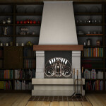 Камин в холле, 2014 - Выполнено в 3dsMax, VRay