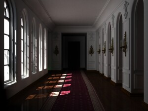 “Старый холл”, 2023 - Выполнено в Lightwave